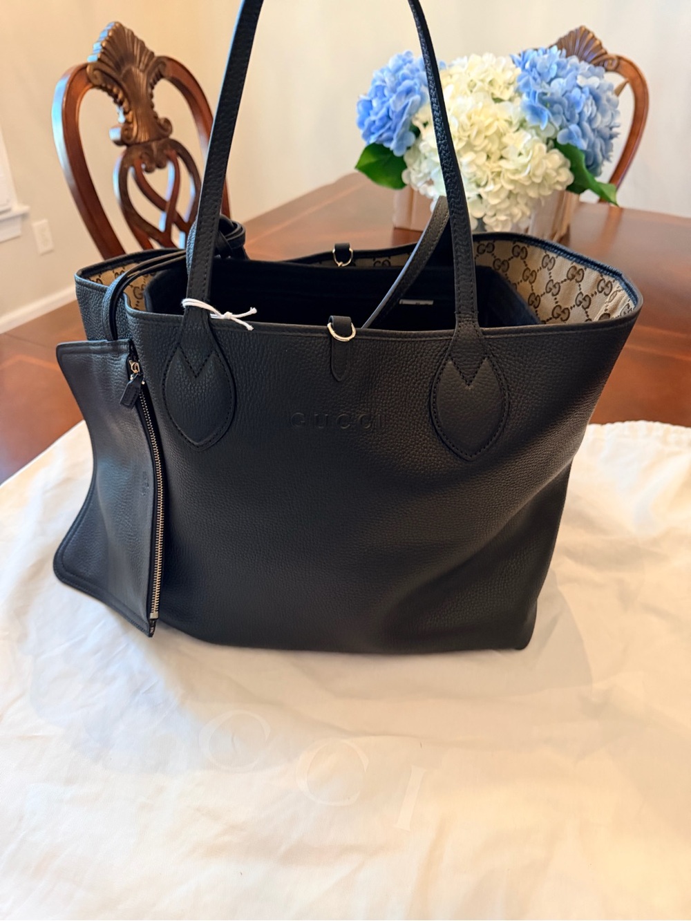 NWT Gucci Totissima Large Reversible Tote Bag (Black) - Picture 2 of 6